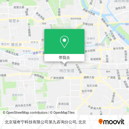 北京瑞奇宁科技有限公司第九咨询分公司地图