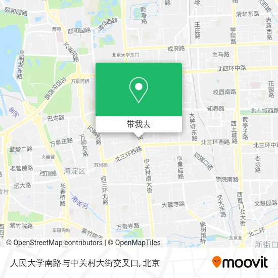 人民大学南路与中关村大街交叉口地图