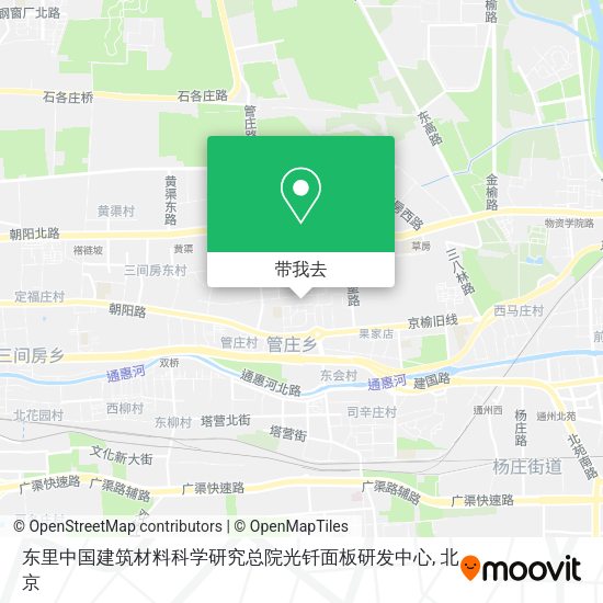 东里中国建筑材料科学研究总院光钎面板研发中心地图