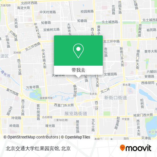 北京交通大学红果园宾馆地图