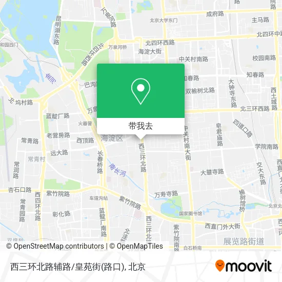 西三环北路辅路/皇苑街(路口)地图