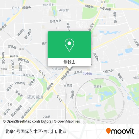 北皋1号国际艺术区-西北门地图