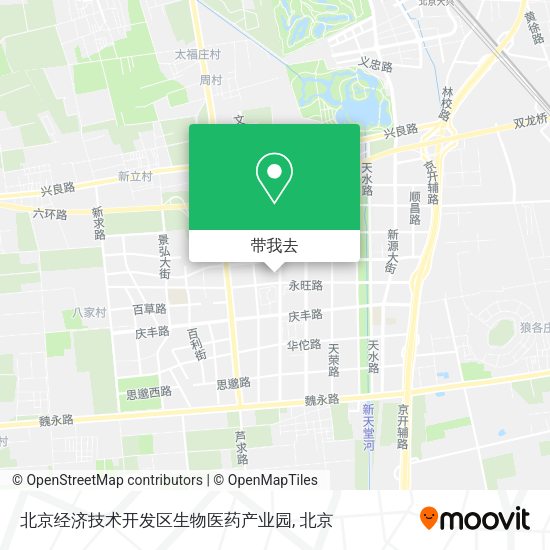 北京经济技术开发区生物医药产业园地图
