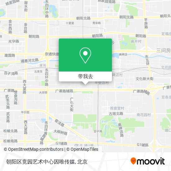 朝阳区竞园艺术中心因唯传媒地图