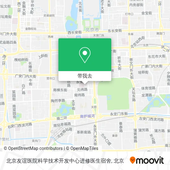 北京友谊医院科学技术开发中心进修医生宿舍地图