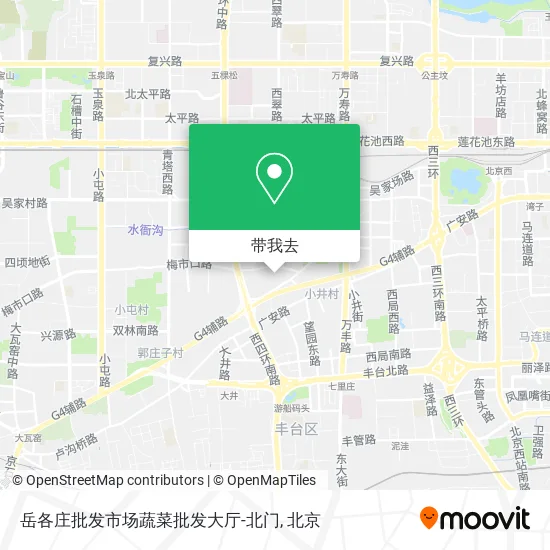 岳各庄批发市场蔬菜批发大厅-北门地图