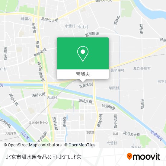 北京市甜水园食品公司-北门地图