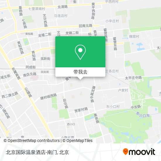 北京国际温泉酒店-南门地图