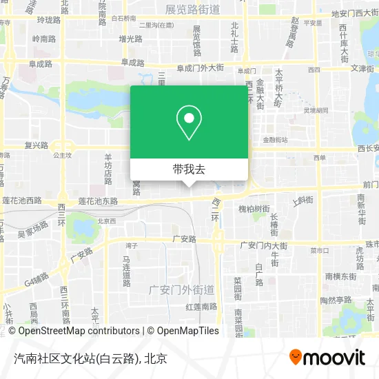 汽南社区文化站(白云路)地图