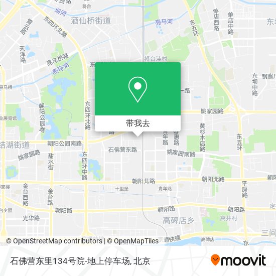 石佛营东里134号院-地上停车场地图