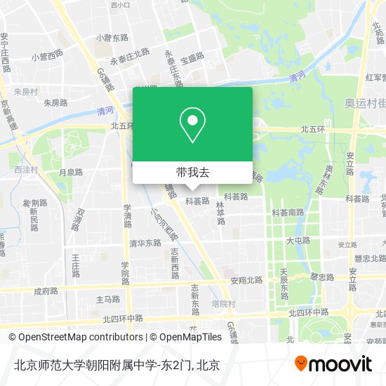 北京师范大学朝阳附属中学-东2门地图