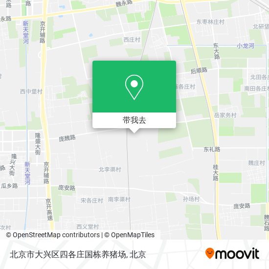 北京市大兴区四各庄国栋养猪场地图