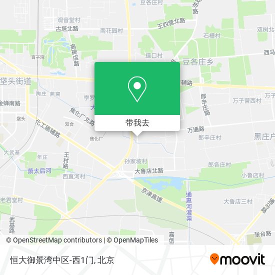 恒大御景湾中区-西1门地图