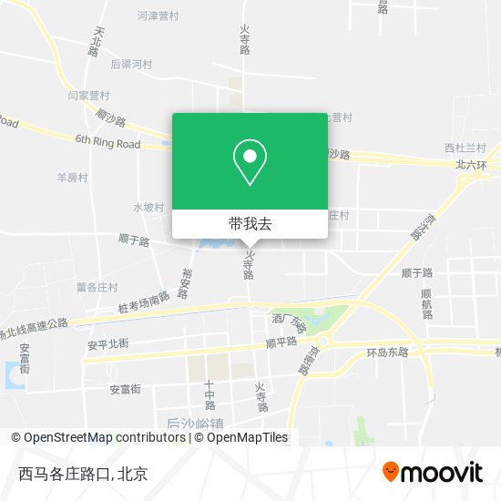 西马各庄路口地图
