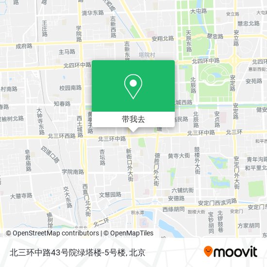 北三环中路43号院绿塔楼-5号楼地图