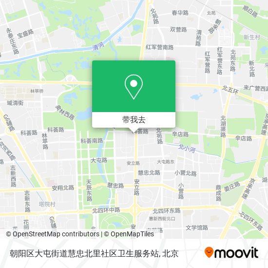 朝阳区大屯街道慧忠北里社区卫生服务站地图