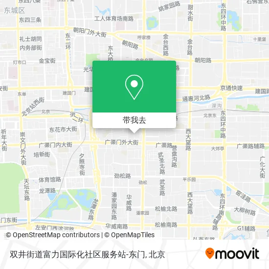 双井街道富力国际化社区服务站-东门地图