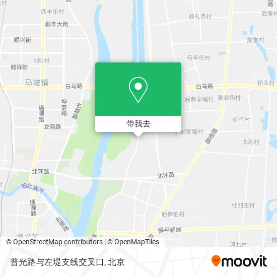 普光路与左堤支线交叉口地图