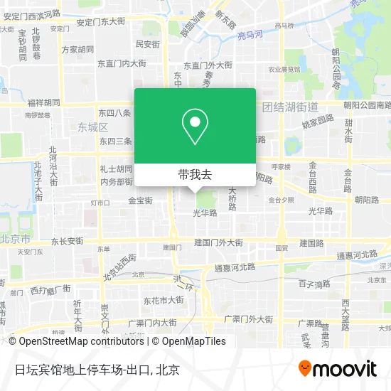 日坛宾馆地上停车场-出口地图