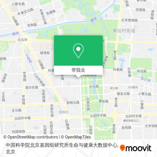 中国科学院北京基因组研究所生命与健康大数据中心地图