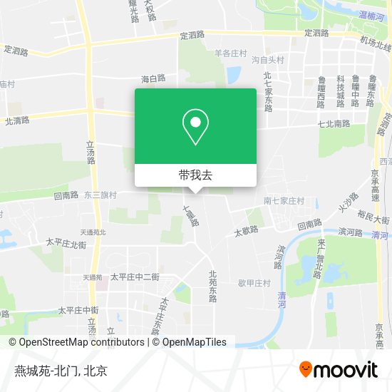 燕城苑-北门地图