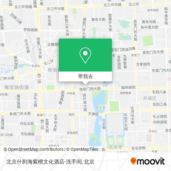 北京什刹海紫檀文化酒店-洗手间地图
