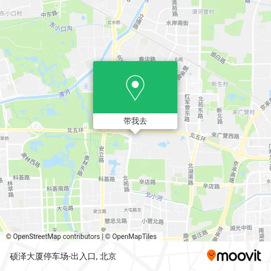 硕泽大厦停车场-出入口地图