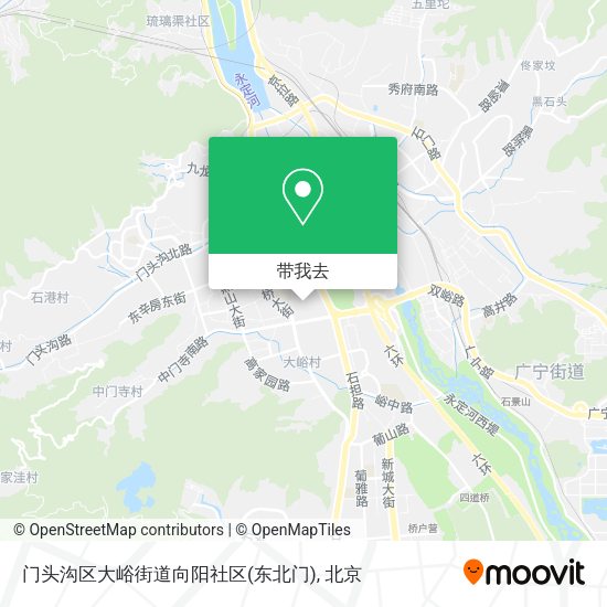 门头沟区大峪街道向阳社区(东北门)地图