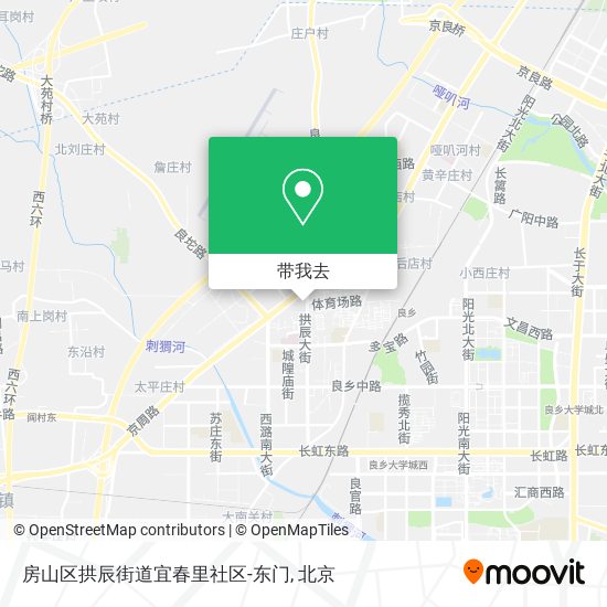 房山区拱辰街道宜春里社区-东门地图