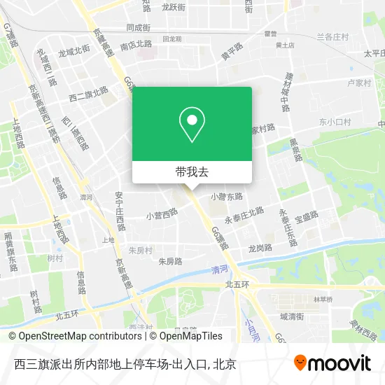 西三旗派出所内部地上停车场-出入口地图