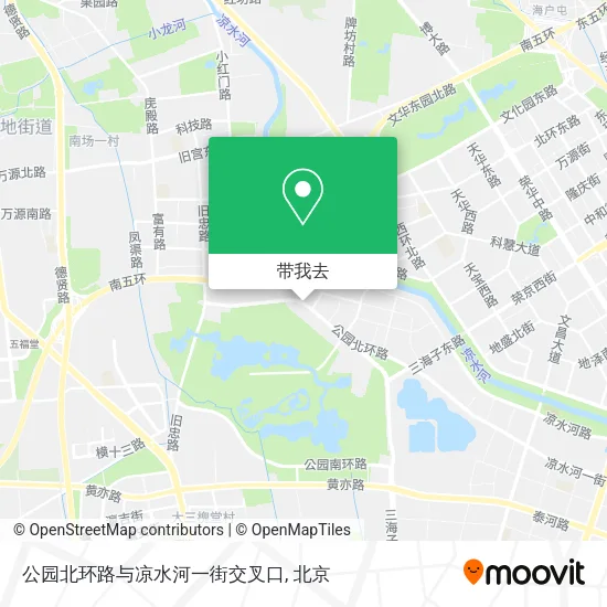 公园北环路与凉水河一街交叉口地图
