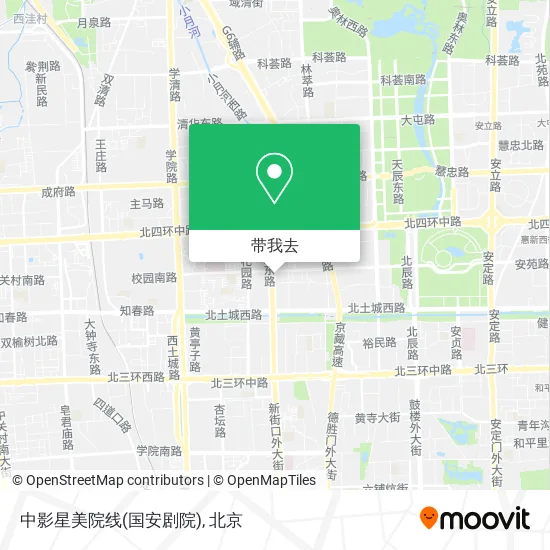 中影星美院线(国安剧院)地图