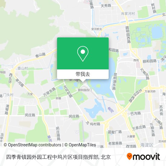 四季青镇园外园工程中坞片区项目指挥部地图