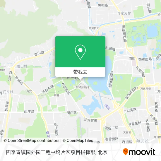 四季青镇园外园工程中坞片区项目指挥部地图