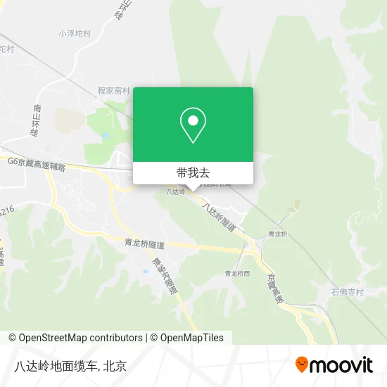 八达岭地面缆车地图
