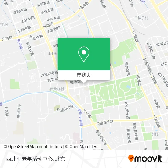 西北旺老年活动中心地图