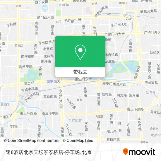 速8酒店北京天坛景泰桥店-停车场地图