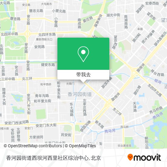 香河园街道西坝河西里社区综治中心地图
