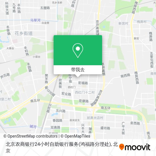 北京农商银行24小时自助银行服务(鸿福路分理处)地图