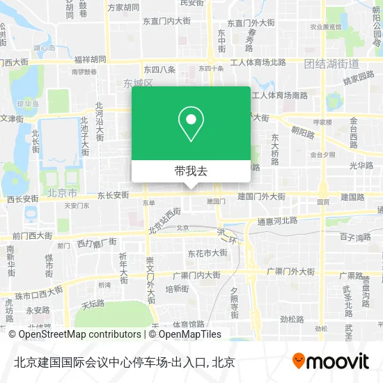 北京建国国际会议中心停车场-出入口地图