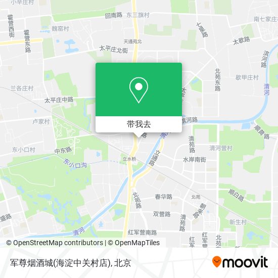 军尊烟酒城(海淀中关村店)地图