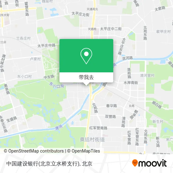 中国建设银行(北京立水桥支行)地图