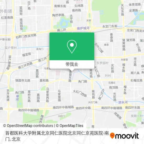 首都医科大学附属北京同仁医院北京同仁京苑医院-南门地图