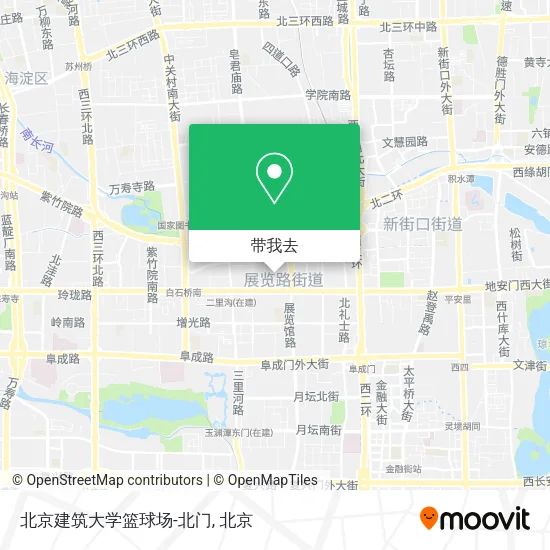 北京建筑大学篮球场-北门地图