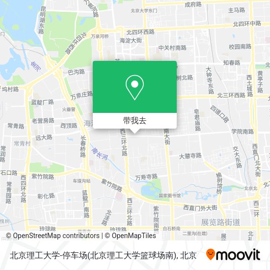 北京理工大学-停车场(北京理工大学篮球场南)地图