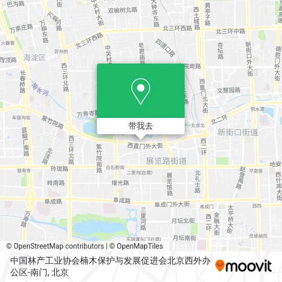 中国林产工业协会楠木保护与发展促进会北京西外办公区-南门地图