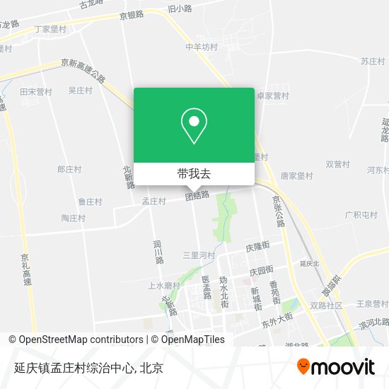 延庆镇孟庄村综治中心地图