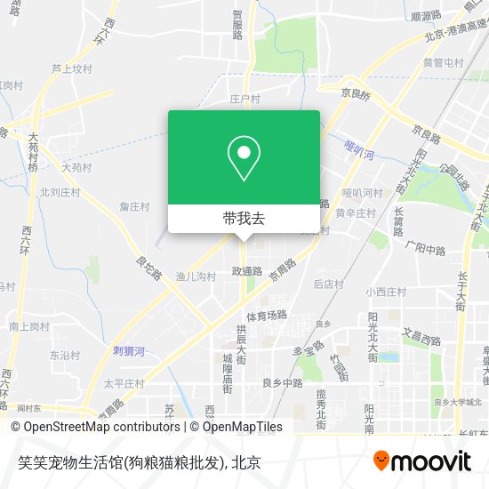 笑笑宠物生活馆(狗粮猫粮批发)地图