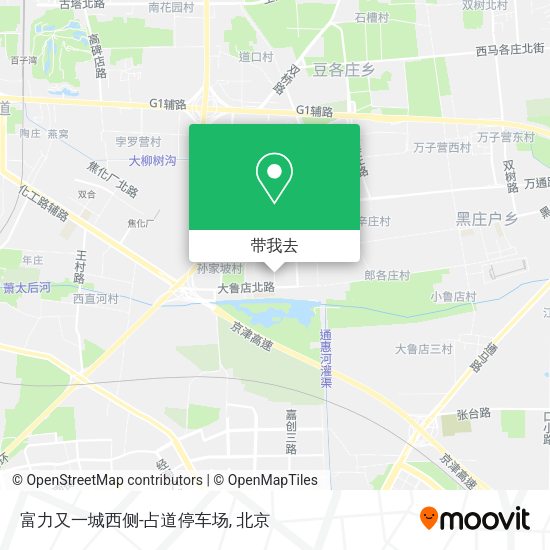 富力又一城西侧-占道停车场地图