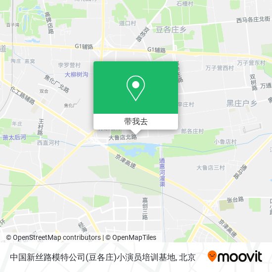 中国新丝路模特公司(豆各庄)小演员培训基地地图